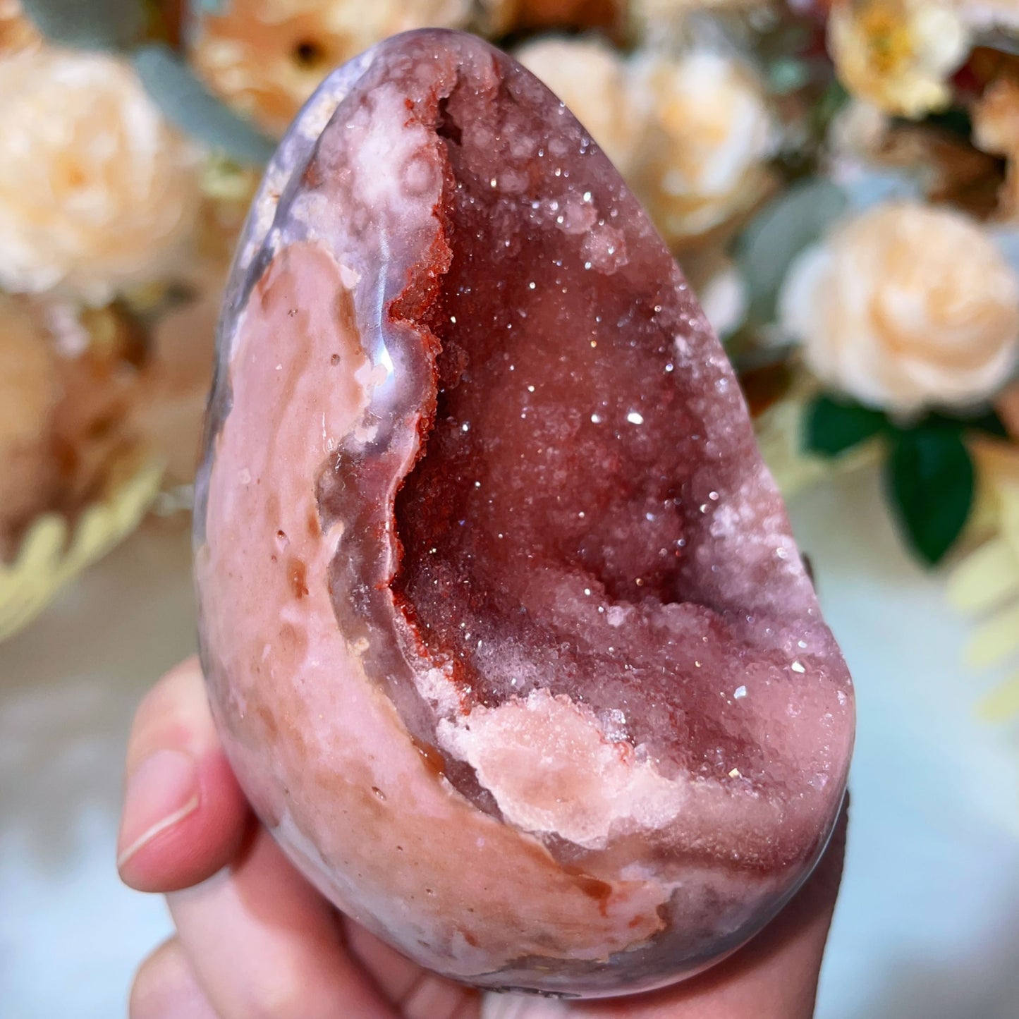 pink amethyst egg