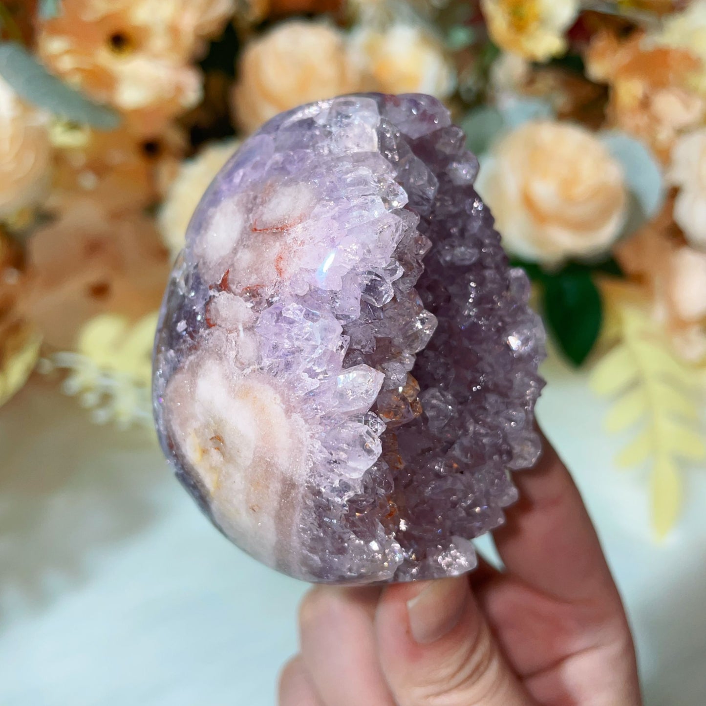 pink amethyst egg