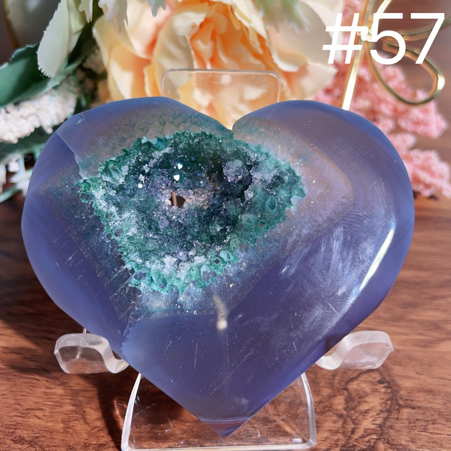Druzy Agate Heart