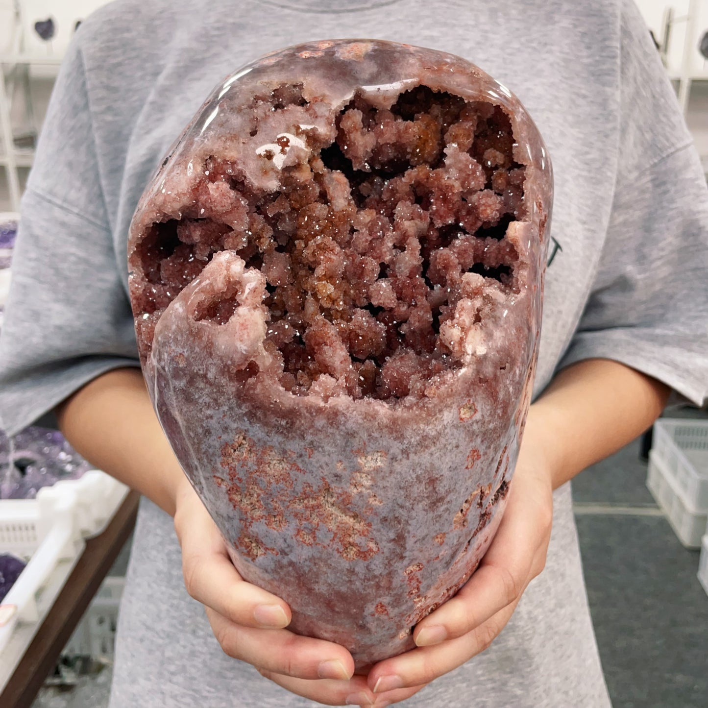 pink amethyst freeform