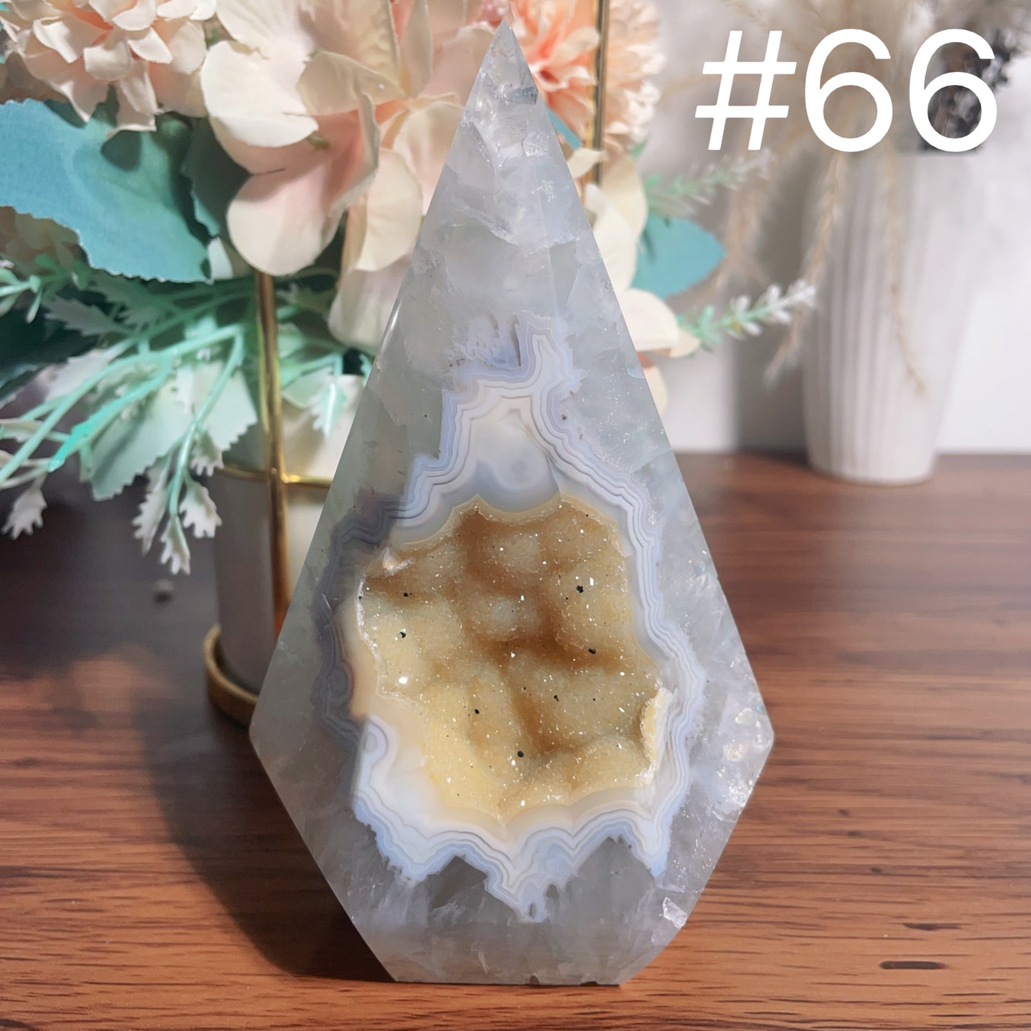 Druzy Agate Tower