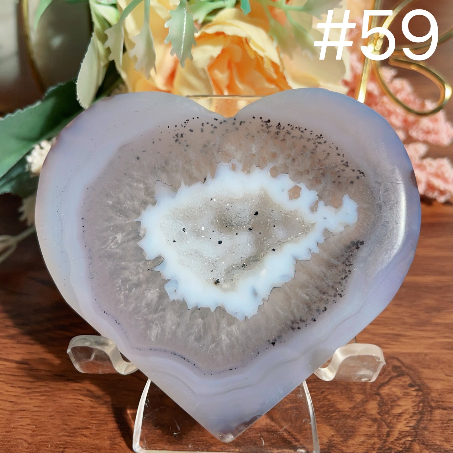 Druzy Agate Heart