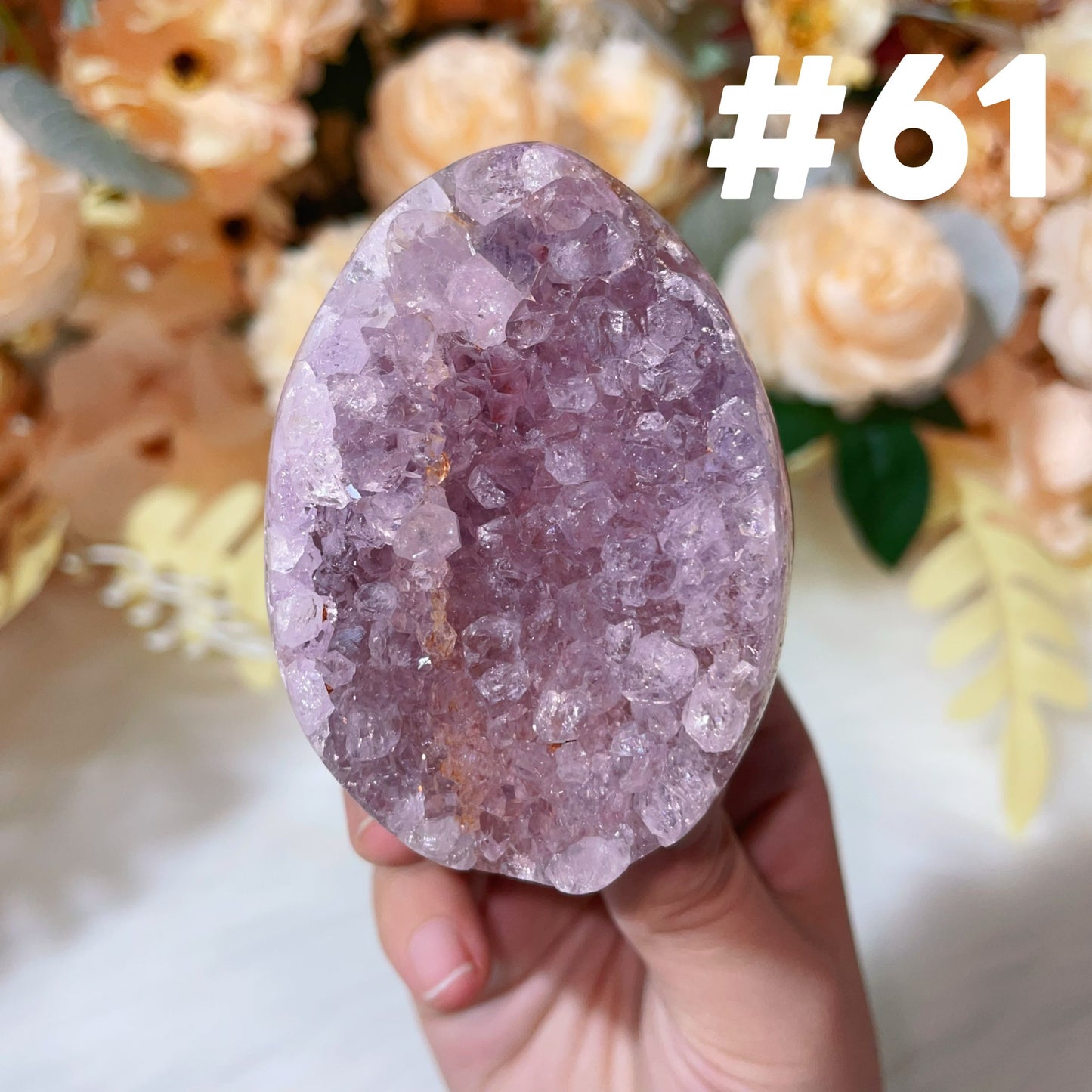 pink amethyst egg