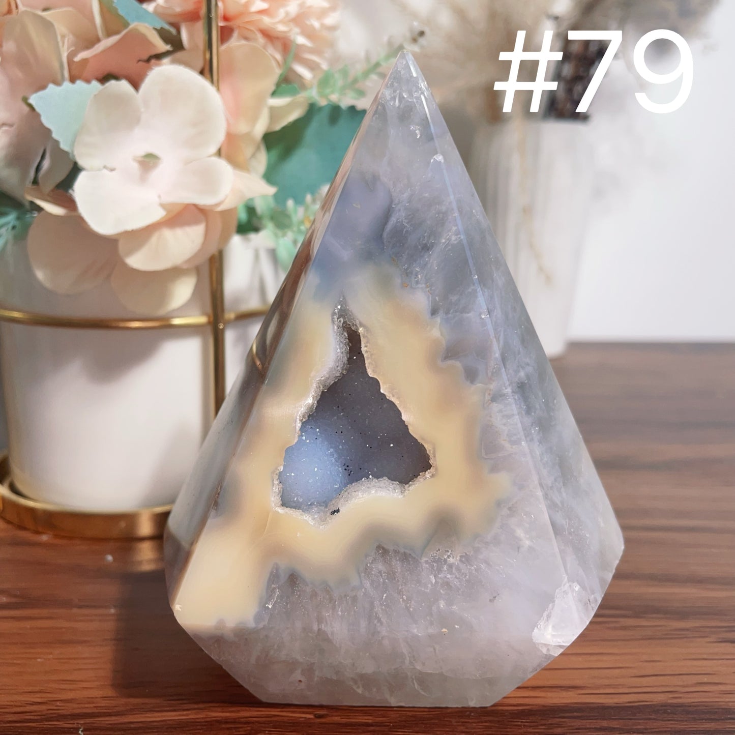Druzy Agate Tower