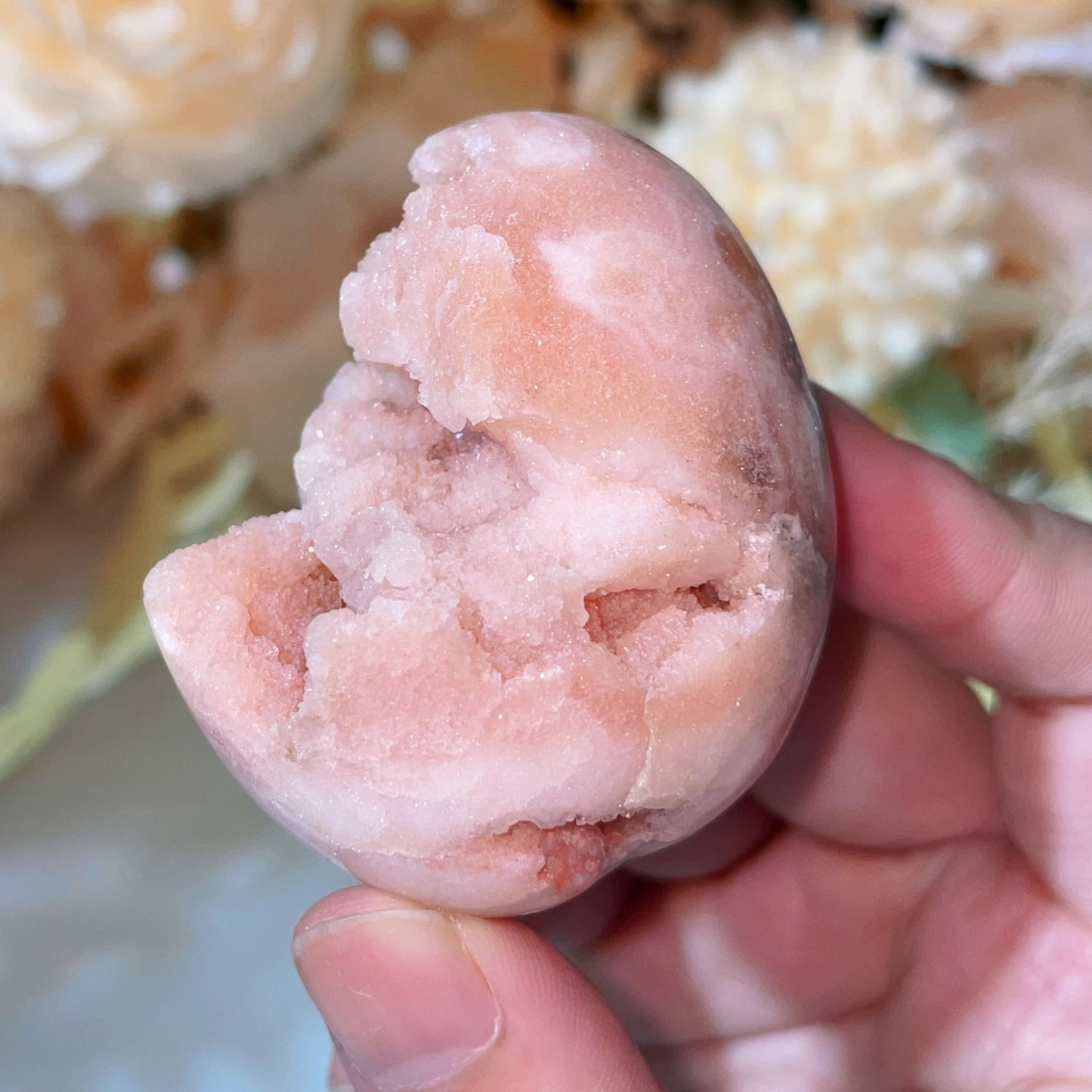 pink amethyst egg