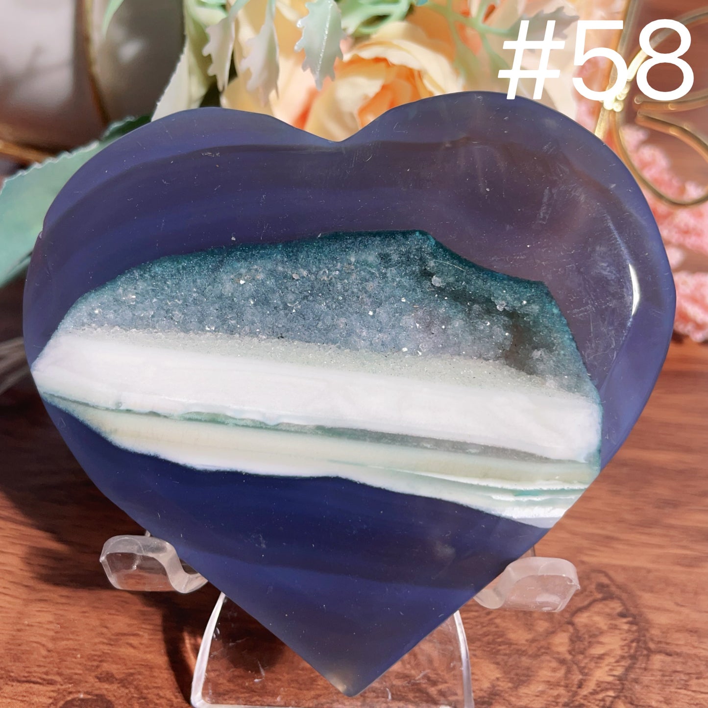 Druzy Agate Heart