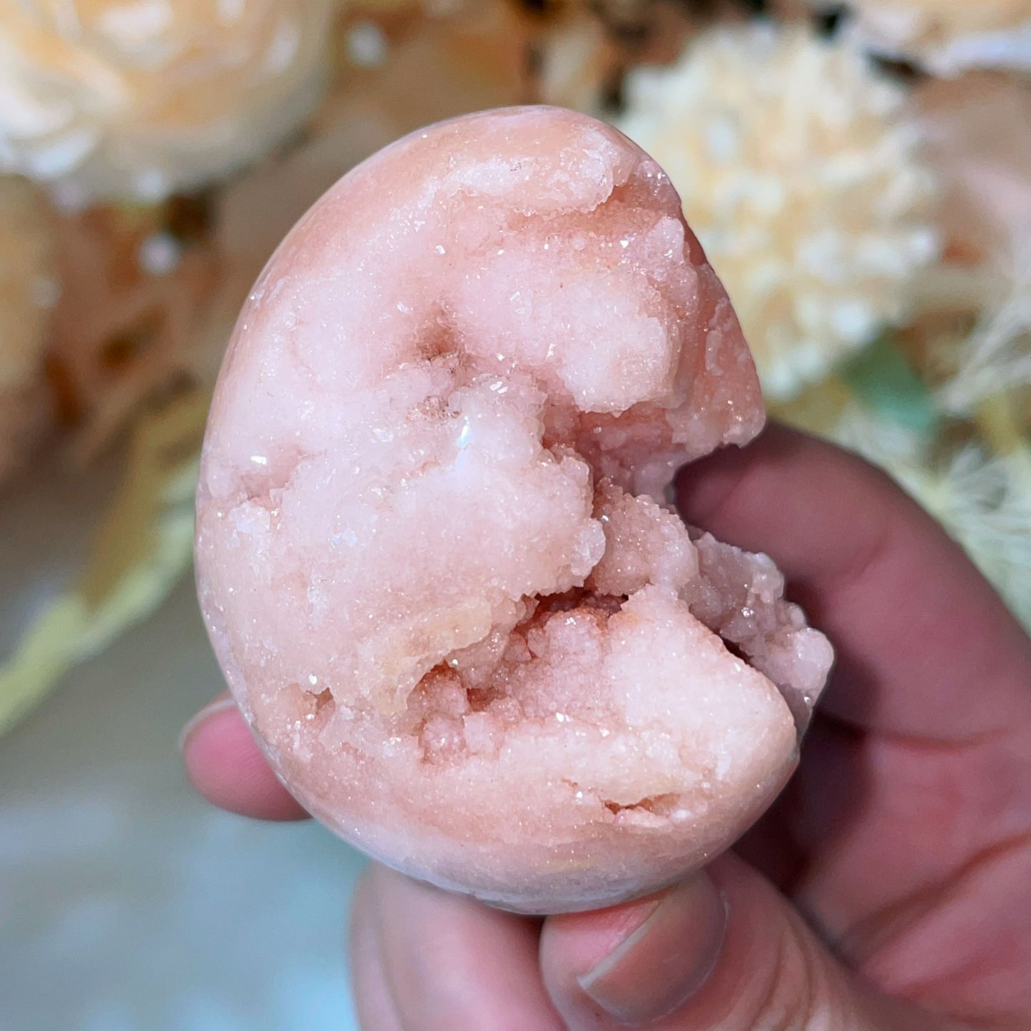 pink amethyst egg