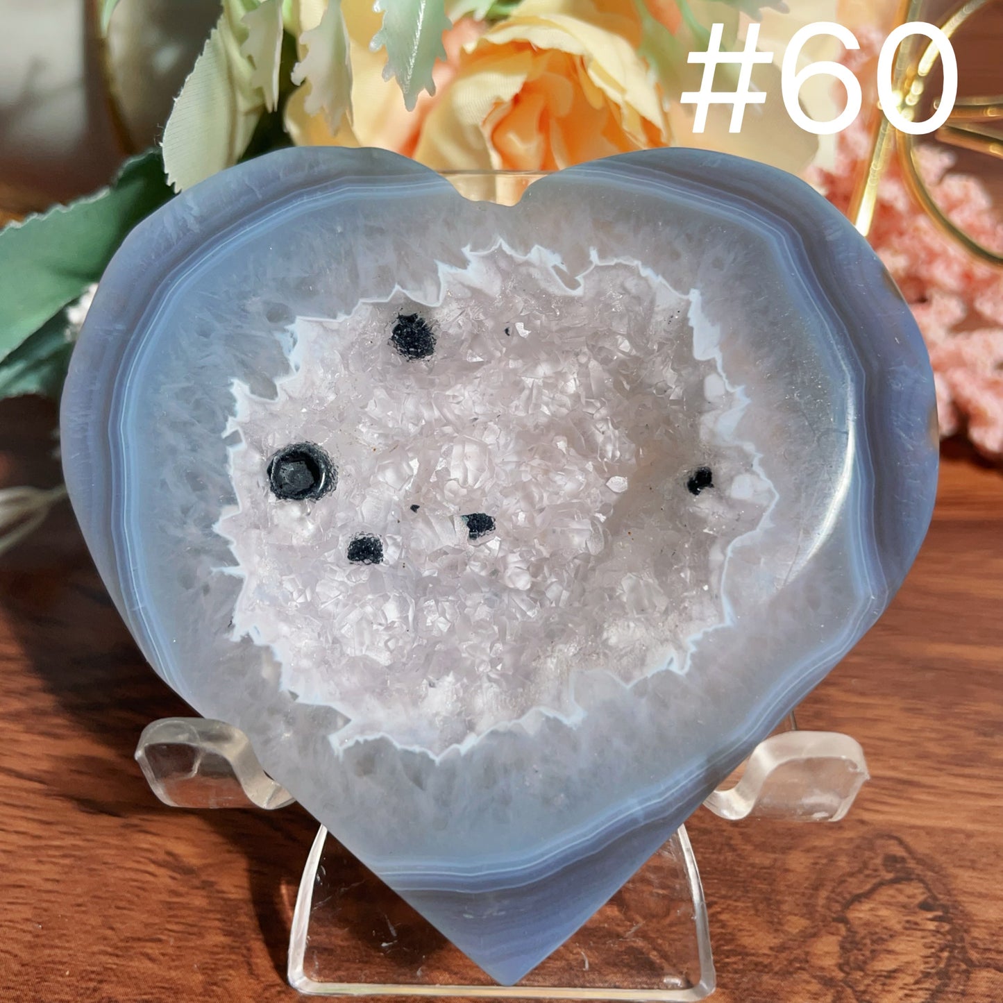 Druzy Agate Heart