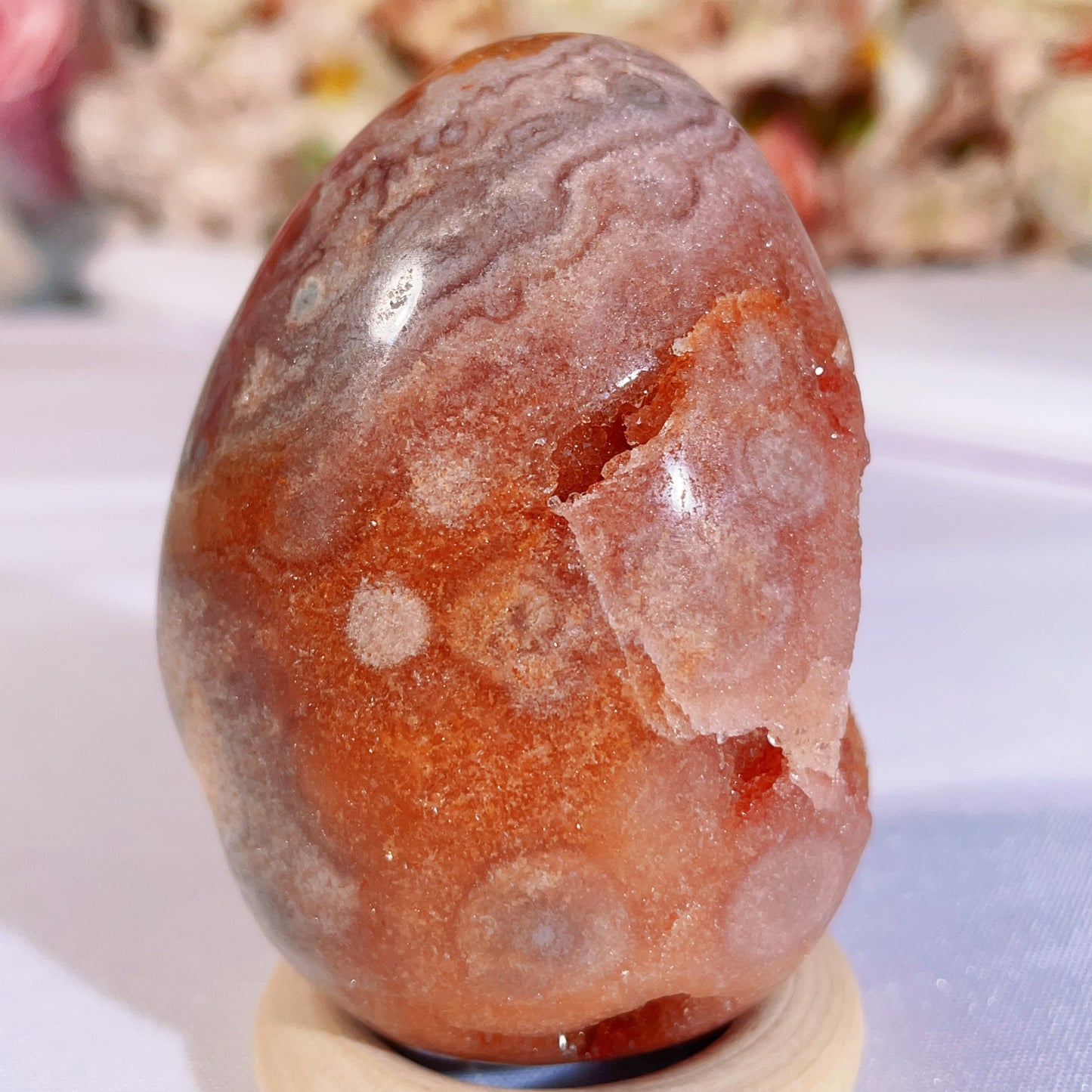 pink amethyst egg