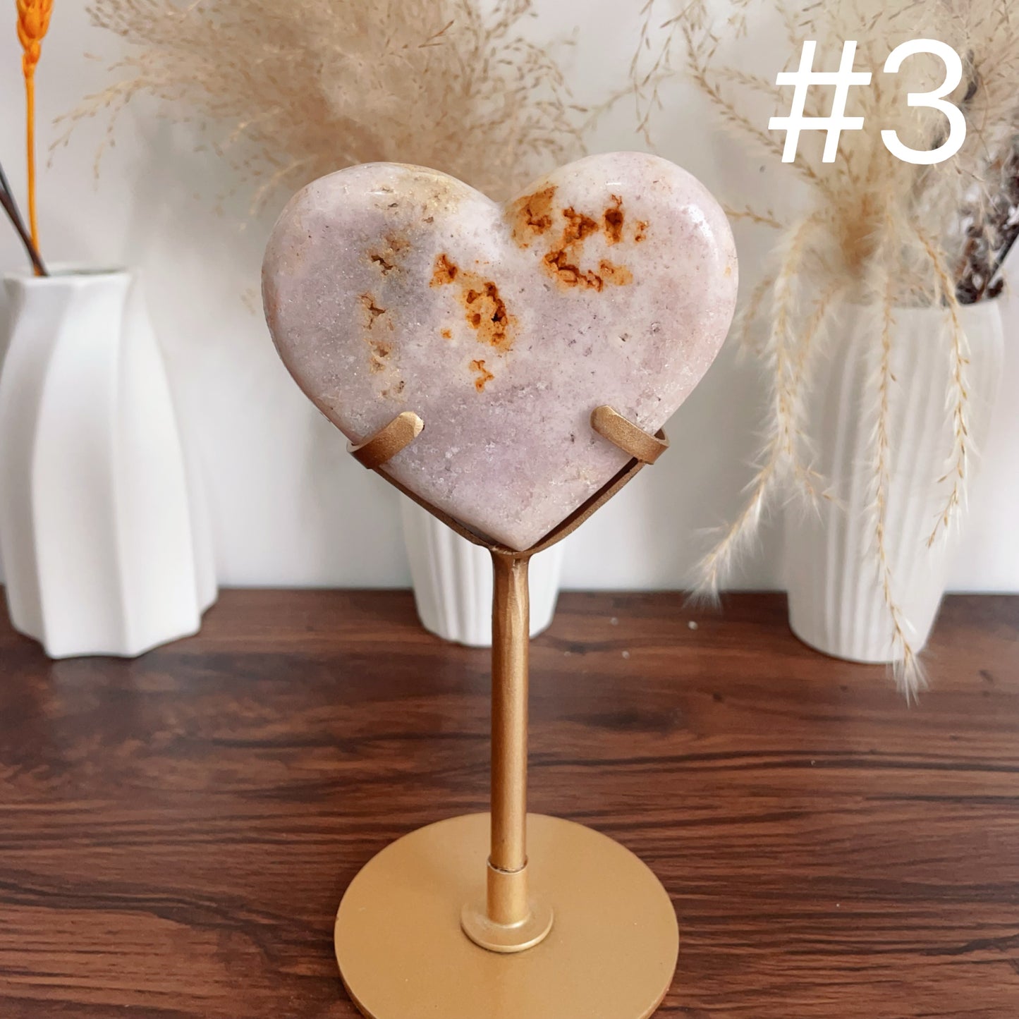 Small Pink Amethyst Heart