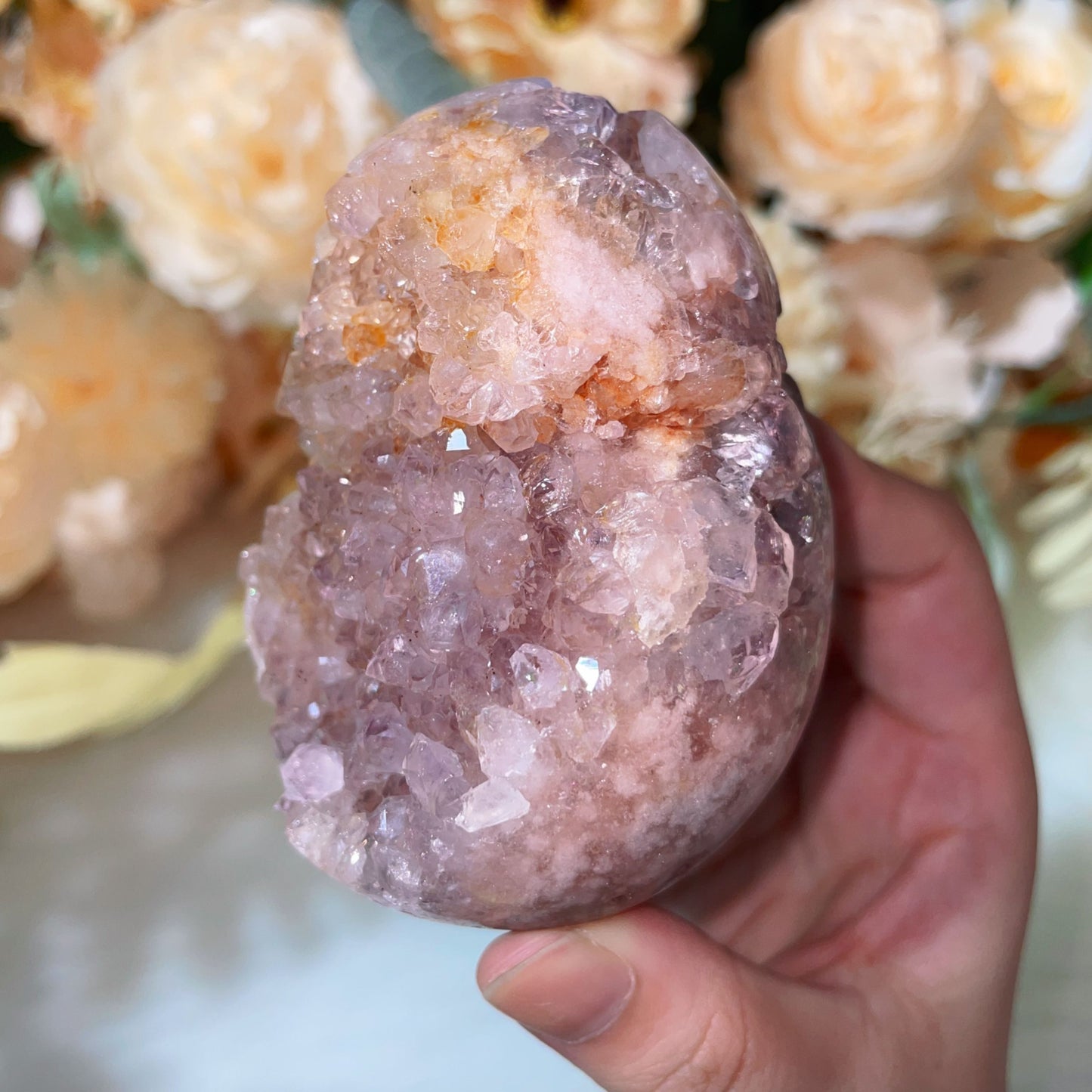 pink amethyst egg