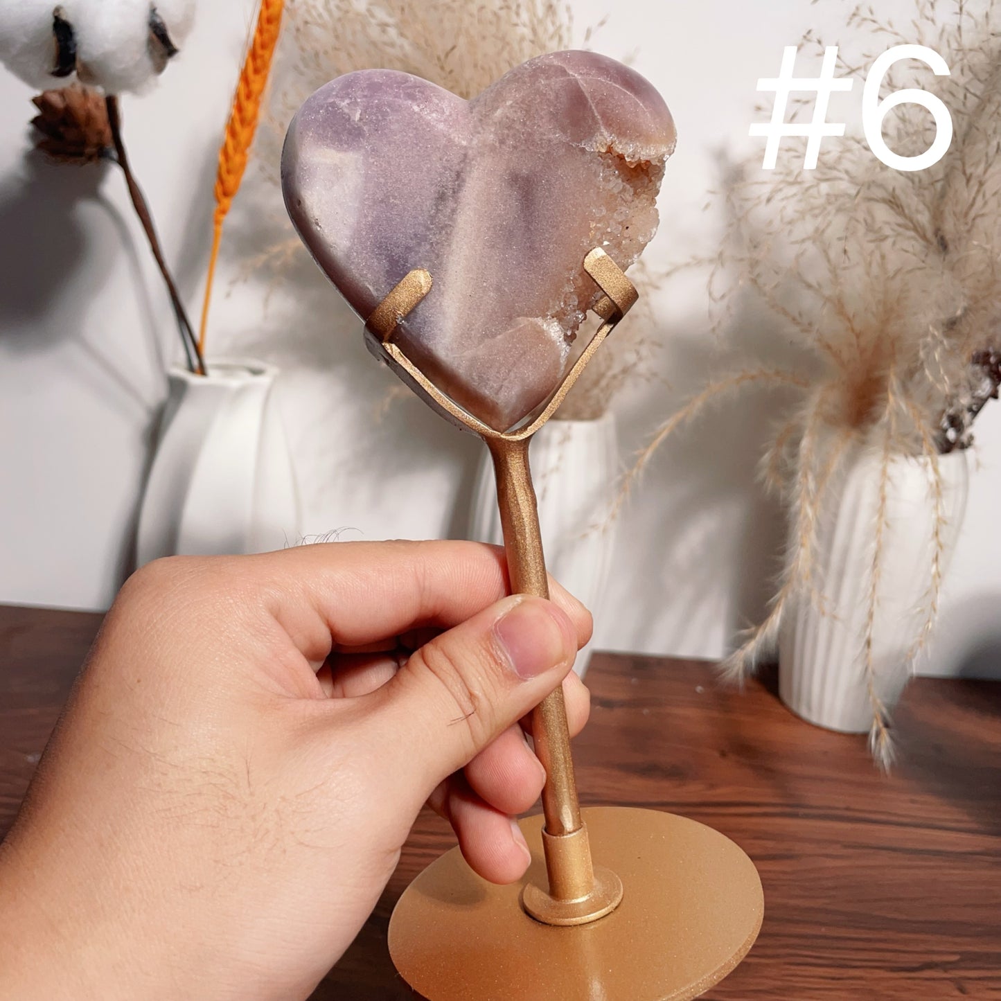 Small Pink Amethyst Heart