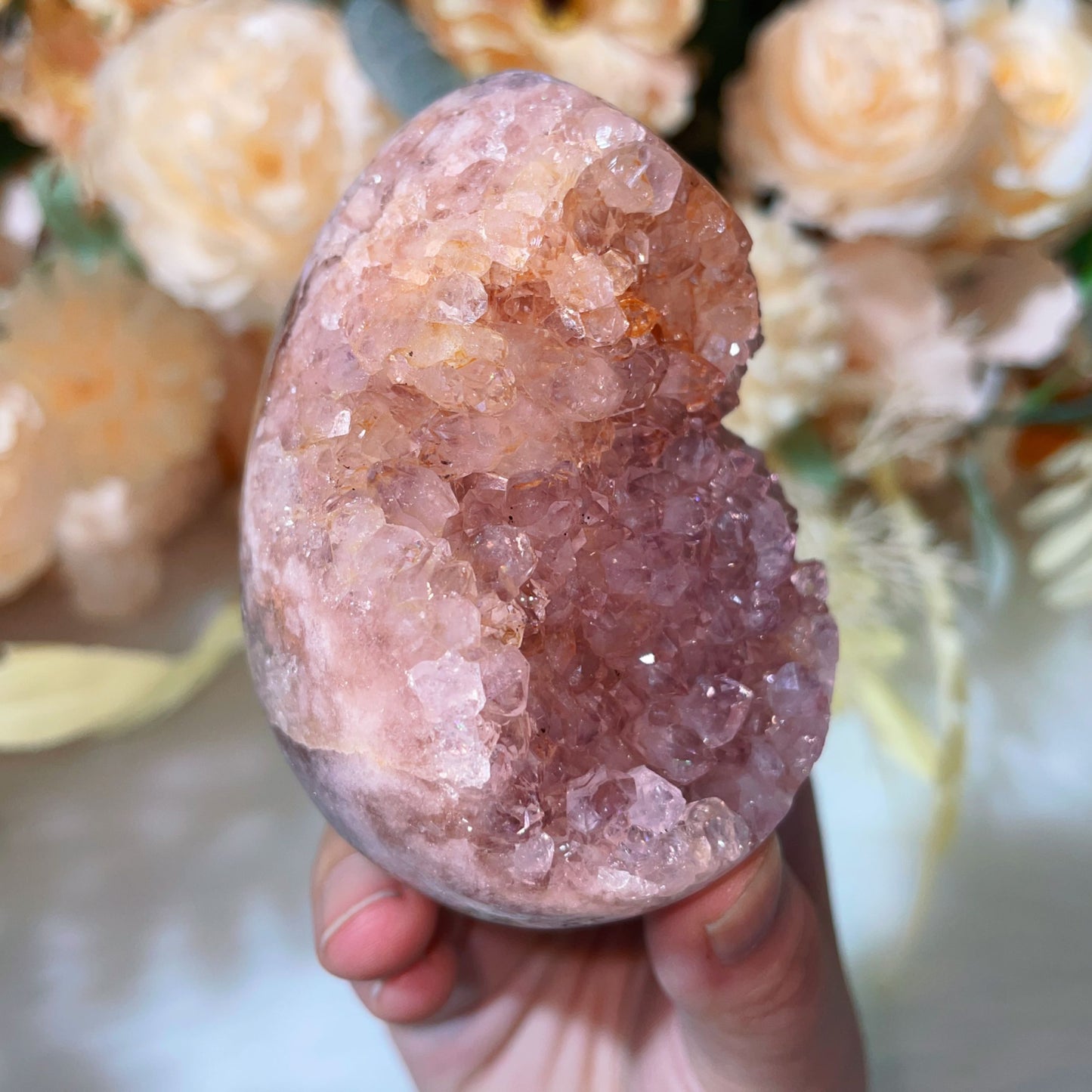 pink amethyst egg