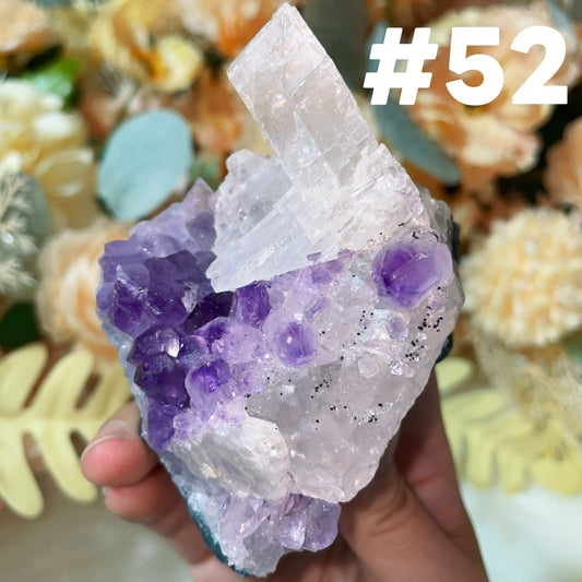 Amethyst with calcite freefrom