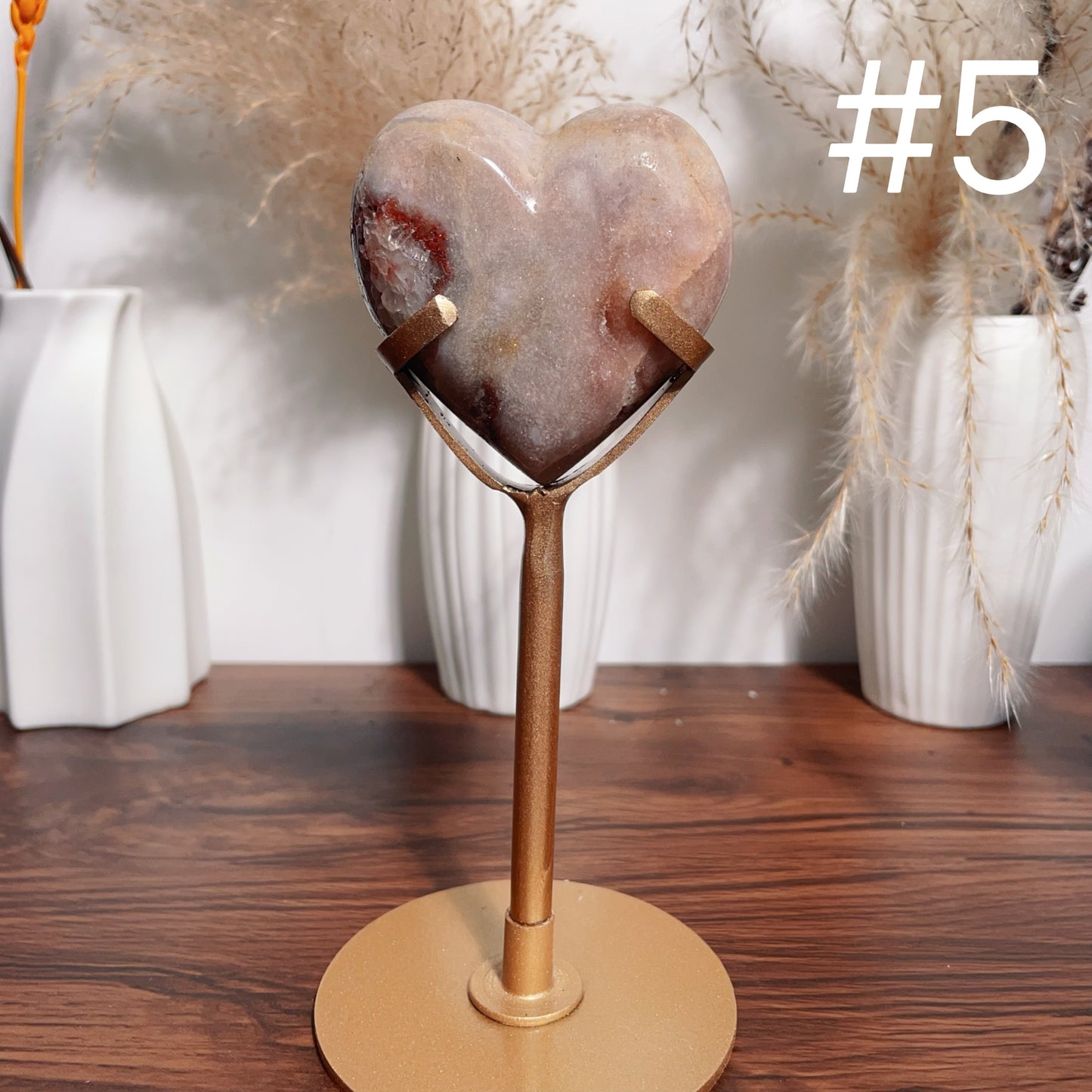 Small Pink Amethyst Heart