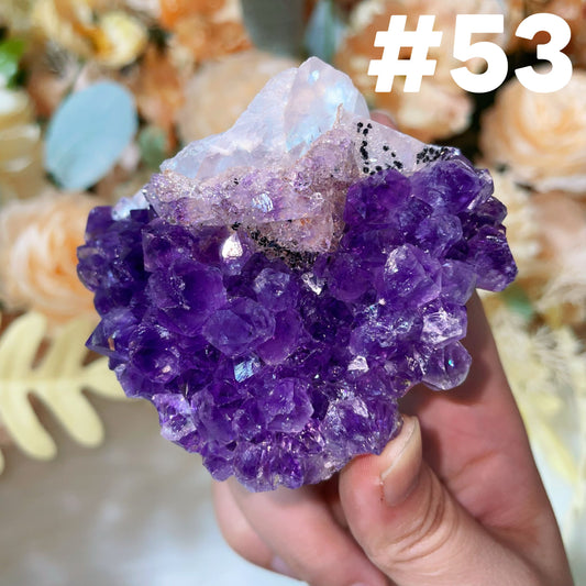 Amethyst with calcite freefrom
