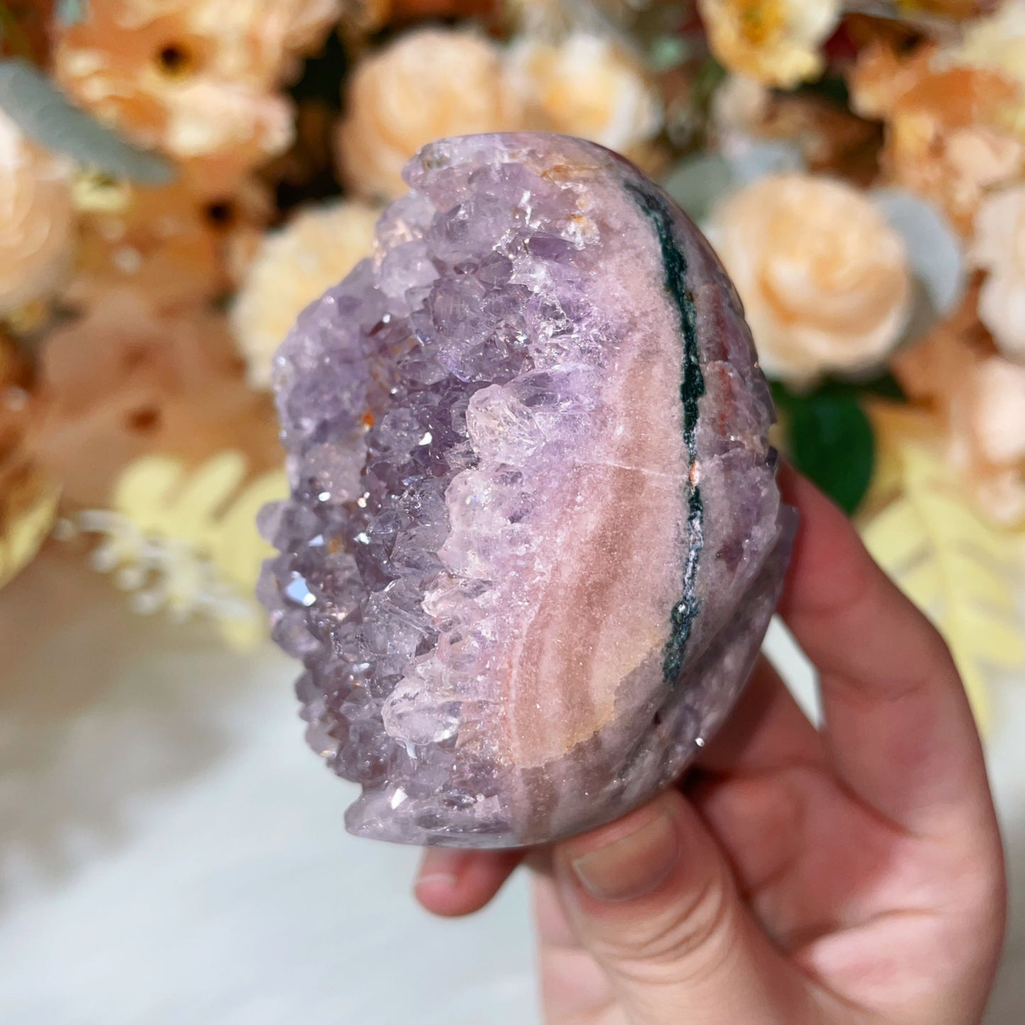 pink amethyst egg