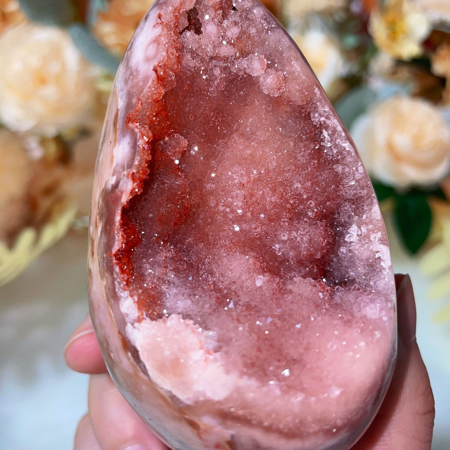 pink amethyst egg