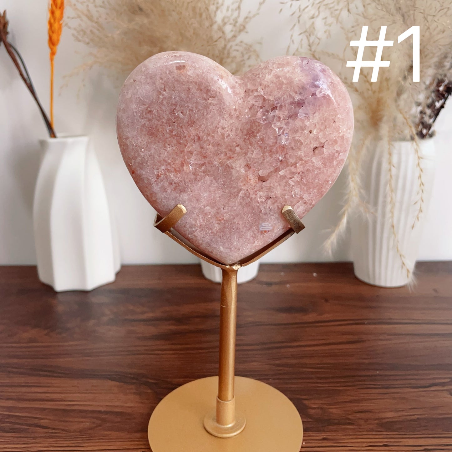 Small Pink Amethyst Heart