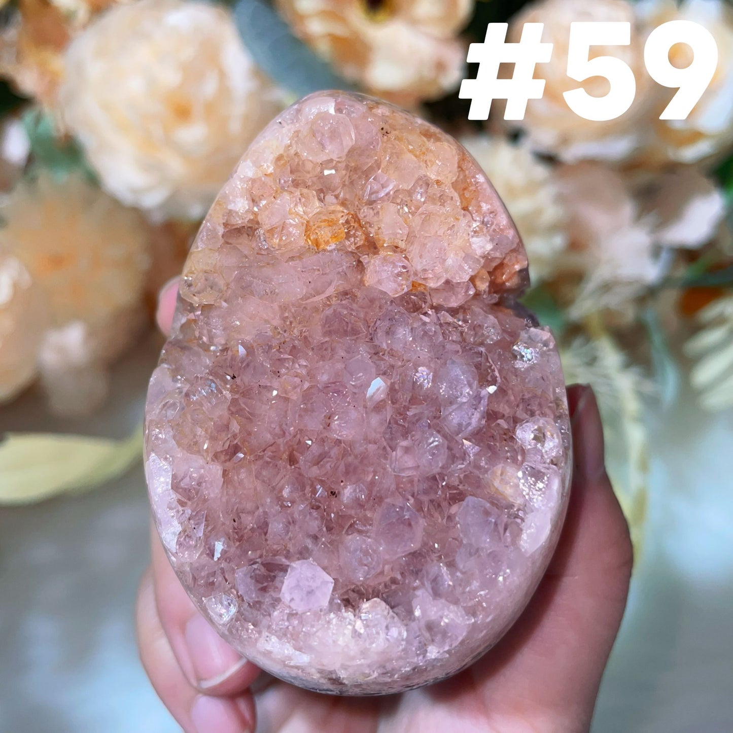 pink amethyst egg