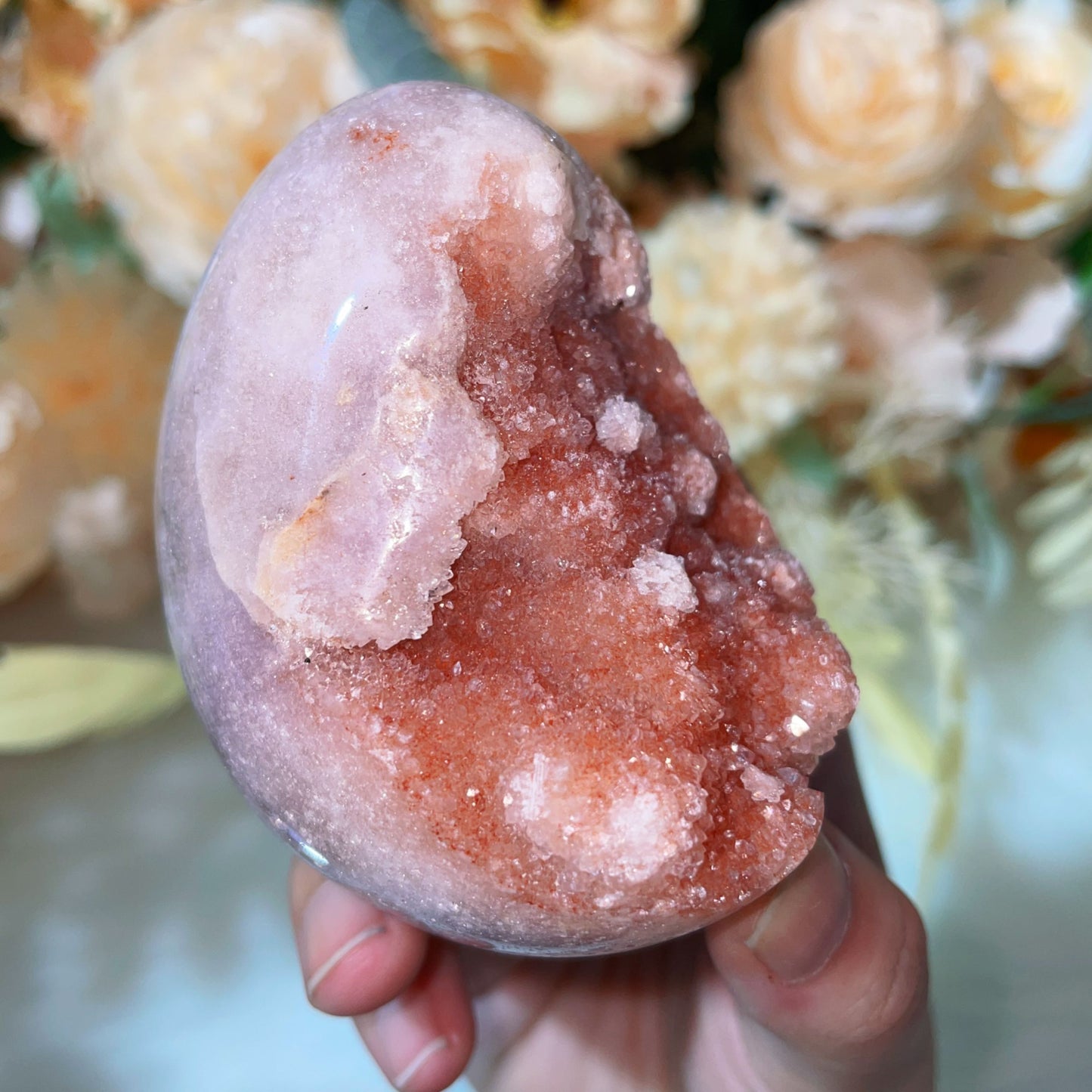 pink amethyst egg