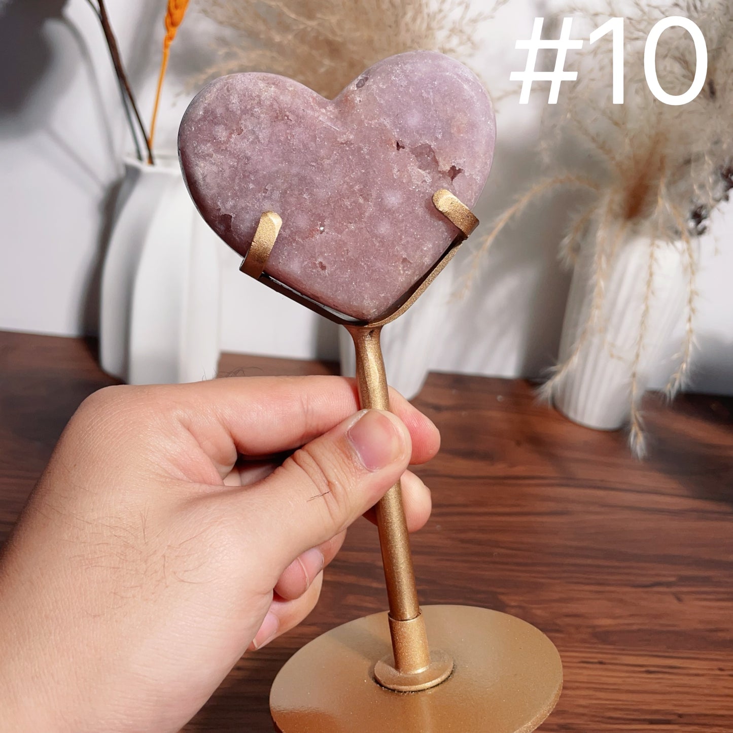 Small Pink Amethyst Heart