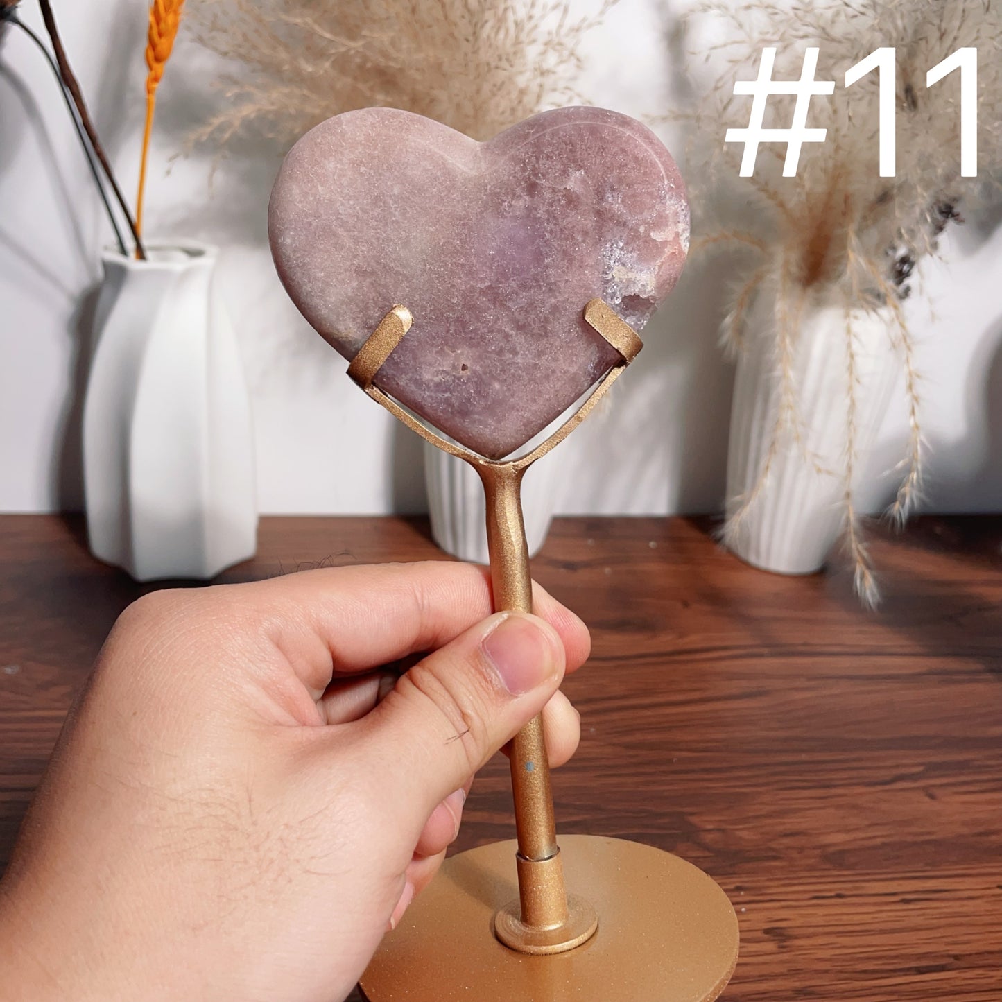 Small Pink Amethyst Heart