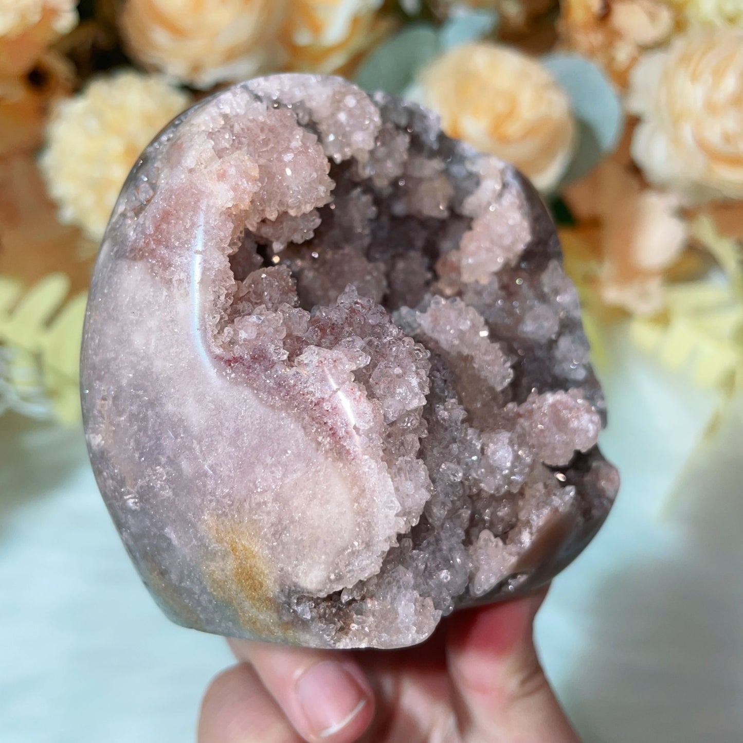 pink amethyst freeform
